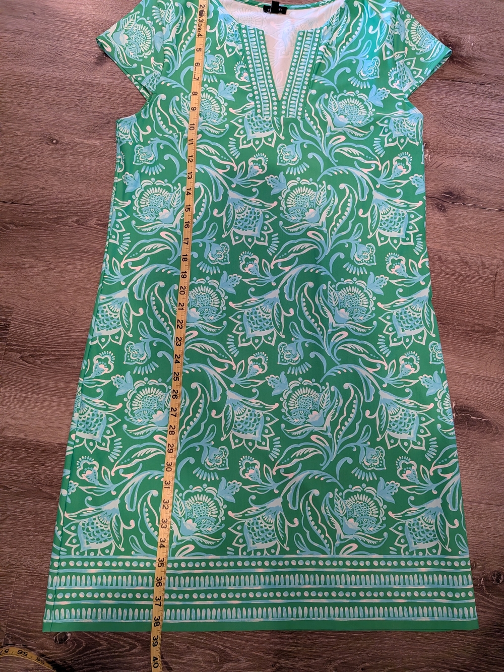 Talbots Green and White Floral Midi Dress - Picture 4 of 6